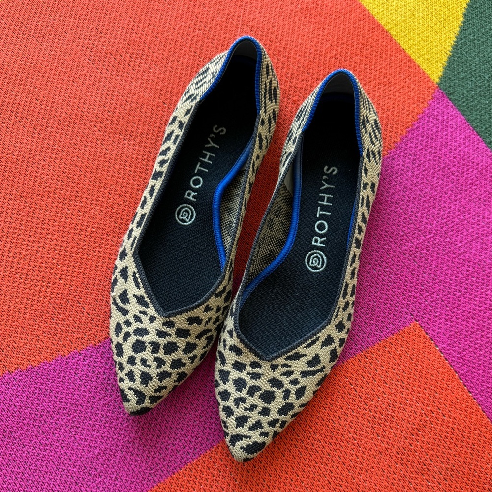 Rothy's Leopard Print The Point Ballet Flats